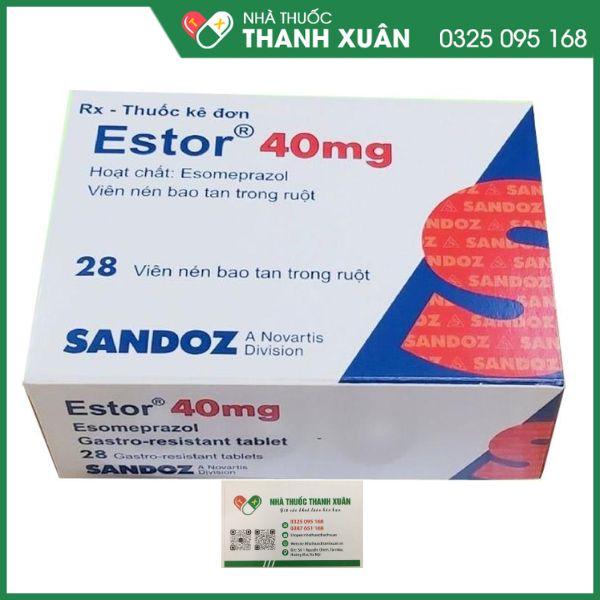 Estor 40mg - Thuốc điều trị viêm loét dạ dày